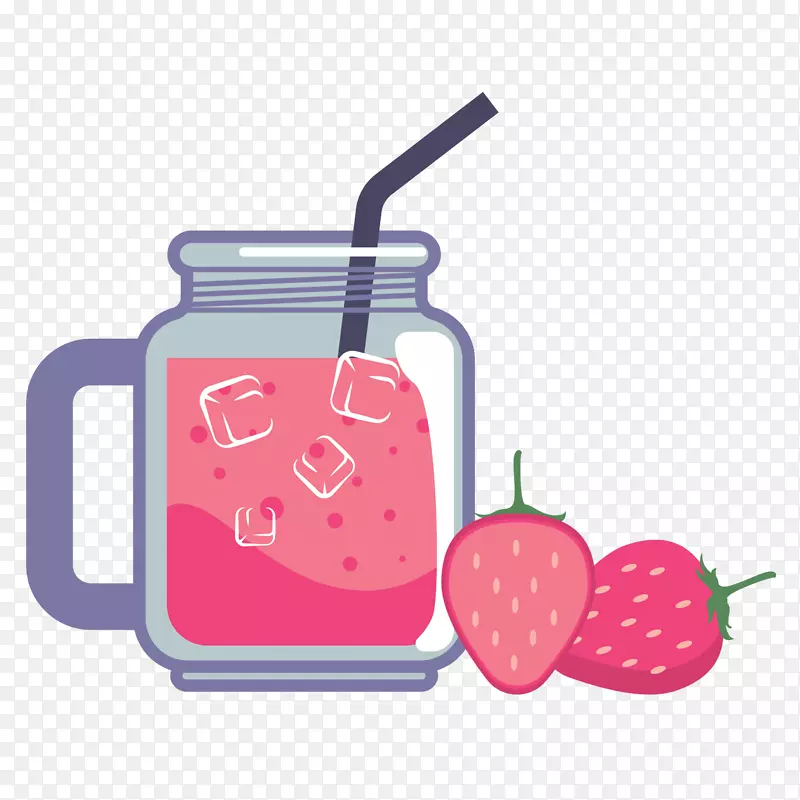 草莓汁菠萝汁果汁饮料