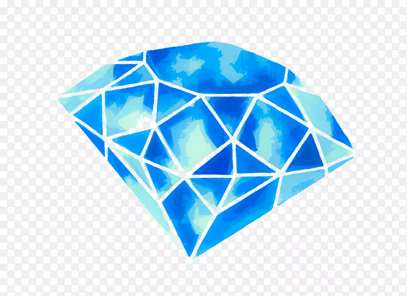 水彩画钻石宝石画家-绘画