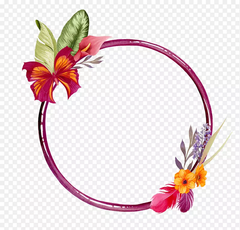 水彩画水彩：花卉形象设计花束