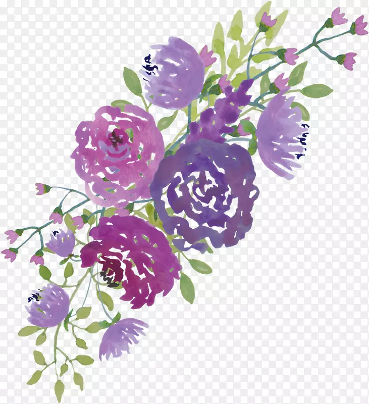 png图片花卉剪贴画花卉设计水彩画.花