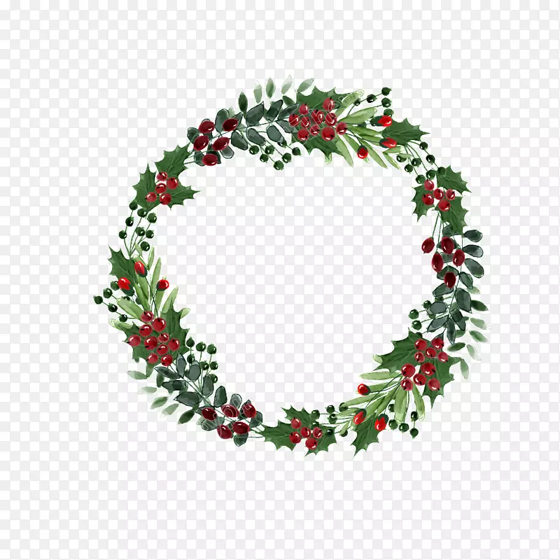 圣诞花环圣诞装饰品冬青花环.开放源码软件符号