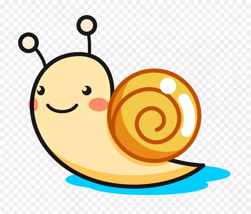 蜗牛插图夹艺术鼻涕虫腹足.滑轮水彩