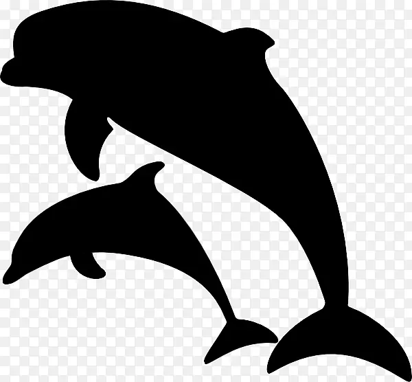 剪贴画普通宽吻海豚图像插图