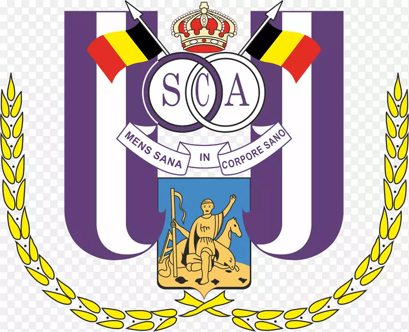 R.S.C.Anderlecht adobe插画师艺术作品徽标图形.足球