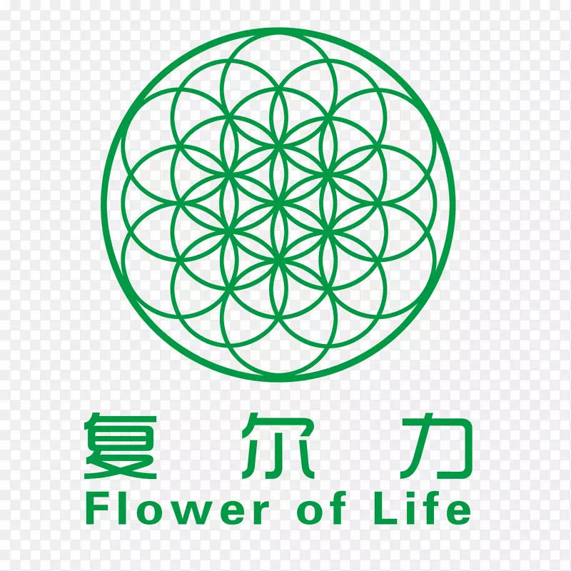 重叠的圆圈，网格，生命之花，T恤神圣几何学-入场标志