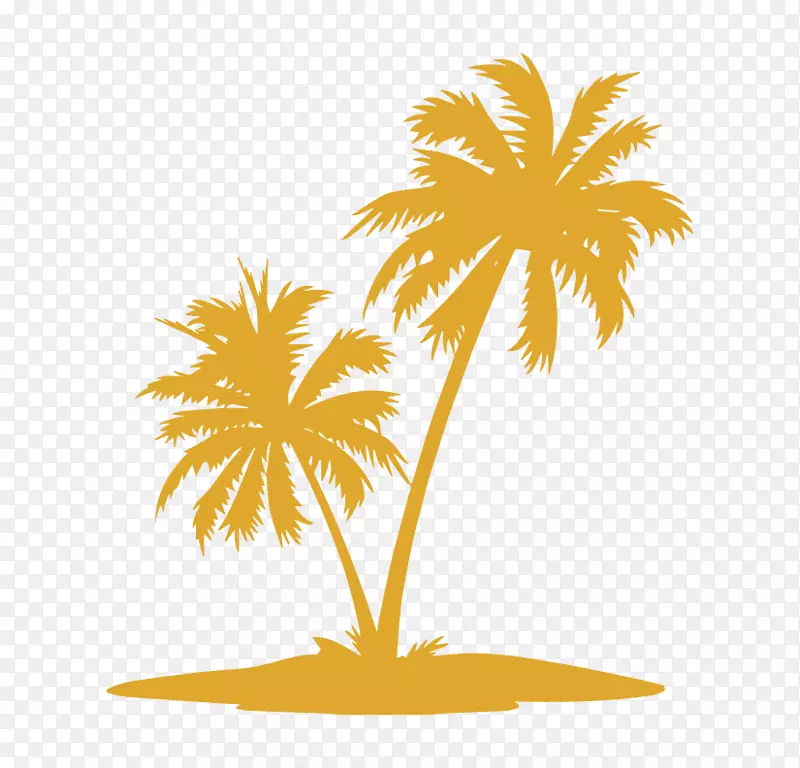 棕榈树图形剪贴画插图图像树