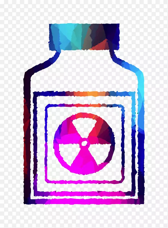 玻璃瓶汽车牌照紫色放射性衰变