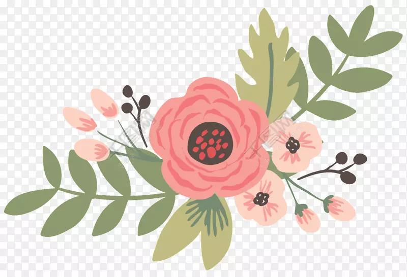 婚礼图形图像花园玫瑰PSD-建议装饰品