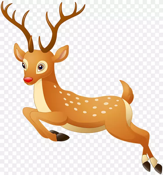 鲁道夫圣诞老人驯鹿图形图像-驯鹿徽章