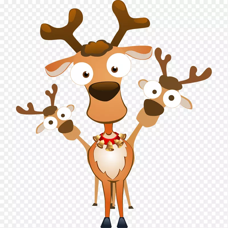 鲁道夫圣诞老人，驯鹿圣诞节-拉贾插图