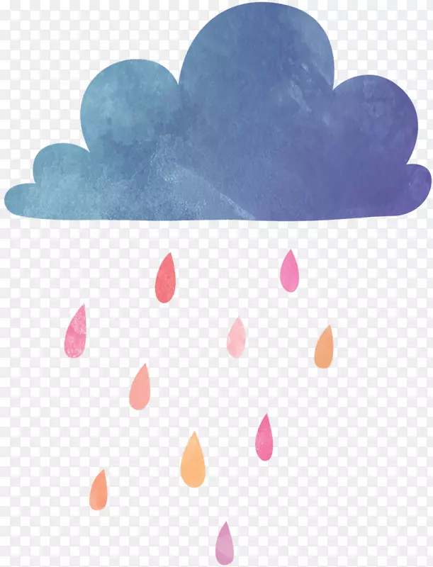 雨云图像插图png图片.土坯水彩