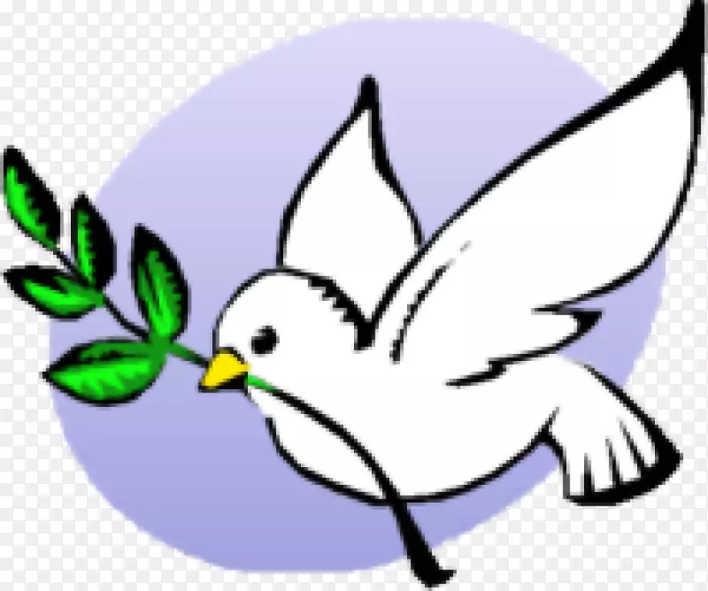 鸽子作为象征，橄榄枝，剪贴画，和平图像.RCIA符号