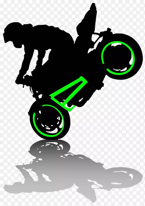 摩托车特技骑摩托车头盔贴纸剪贴画-摩托车