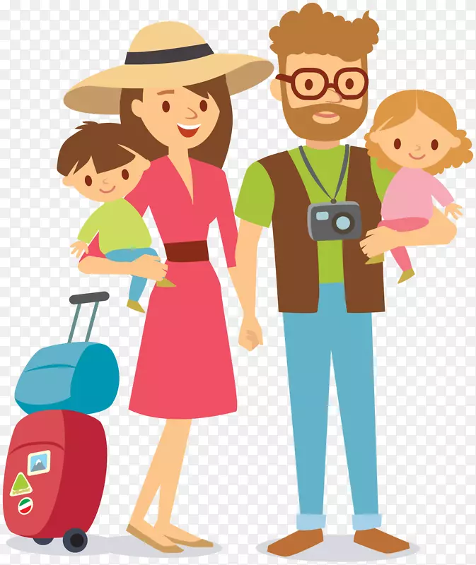 图形旅行图像家庭插图.旅行
