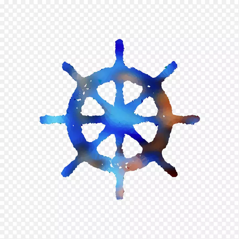 图形剪辑艺术船舶的轮舵插图