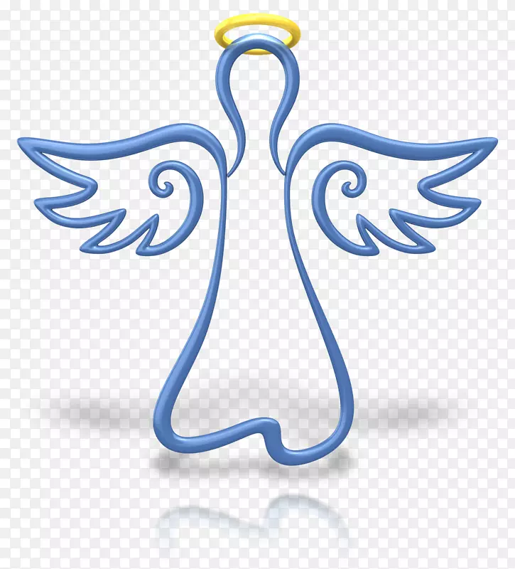 感知丝带符号形象天使-抵抗轮廓