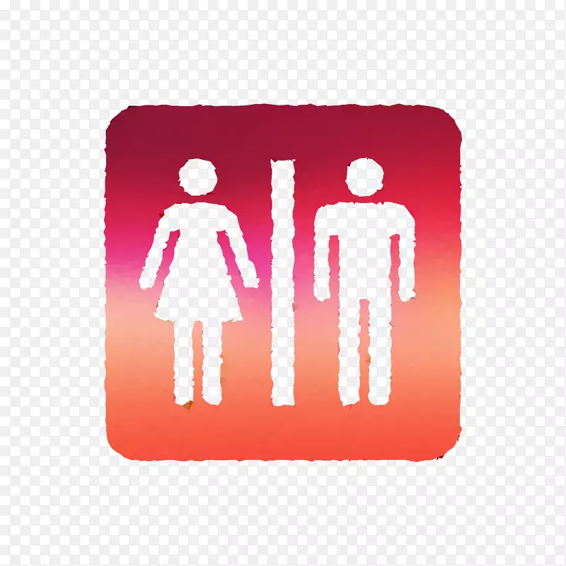 公厕剪贴艺术符号女性