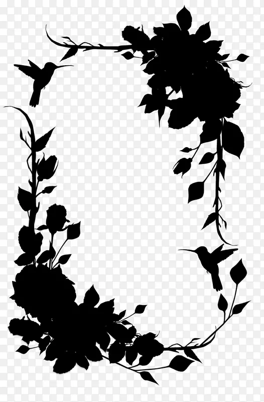 花卉设计花边和框架剪贴画玫瑰