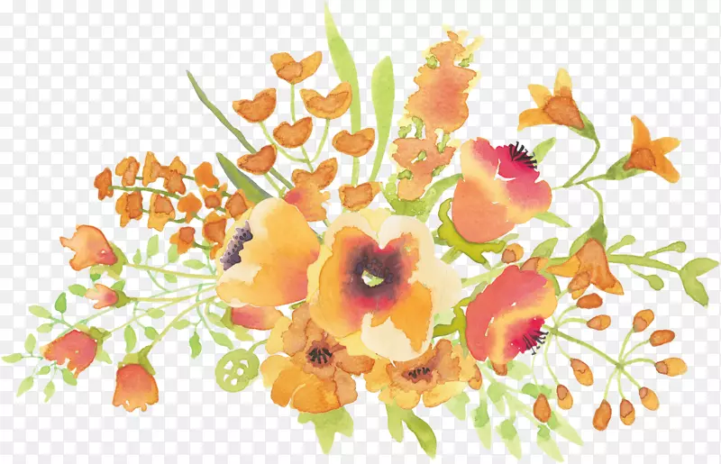 水彩画：花卉水彩画png图片剪辑艺术形象绘画