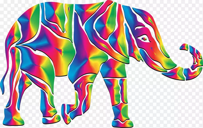 剪贴画非洲象抽象艺术形象-大象