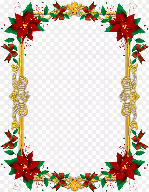 圣诞节图形边框和框架圣诞节日剪贴画相框-帐户边框