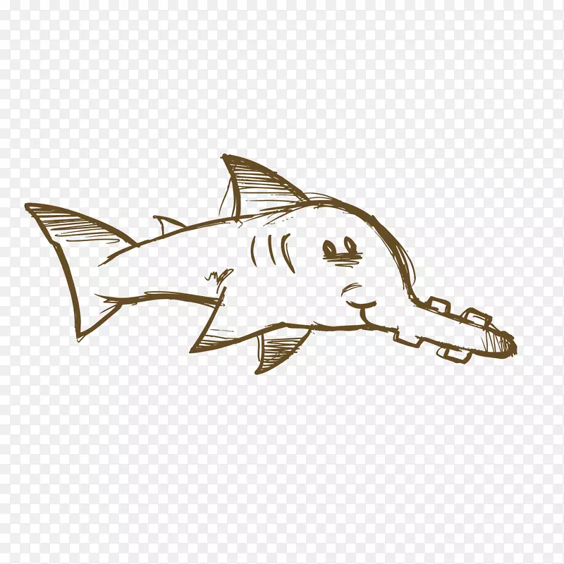 插图鲨鱼图像图形剪辑艺术-amime图标