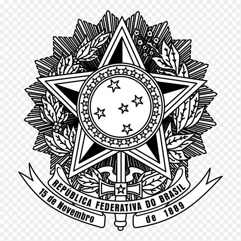 巴西徽标png图片图形封装PostScript-大使馆徽章