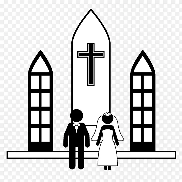 剪贴画西斯廷教堂婚姻插图-婚礼