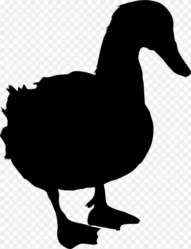 鸭鹅夹艺术剪影动物