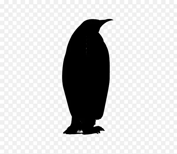 企鹅动物的侧影喙