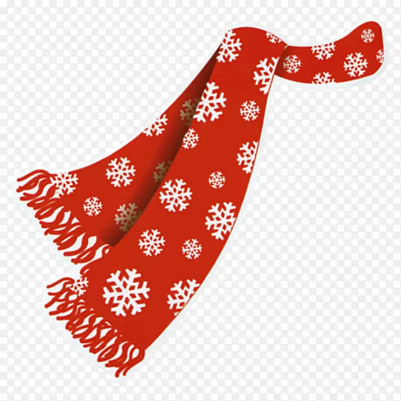雪人剪贴画头巾形象圣诞老人-醒目的标志