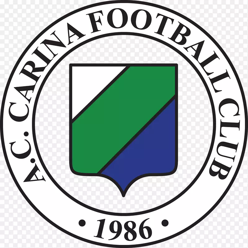 AC Carina足球俱乐部品牌剪贴画标识线-坚定的徽章