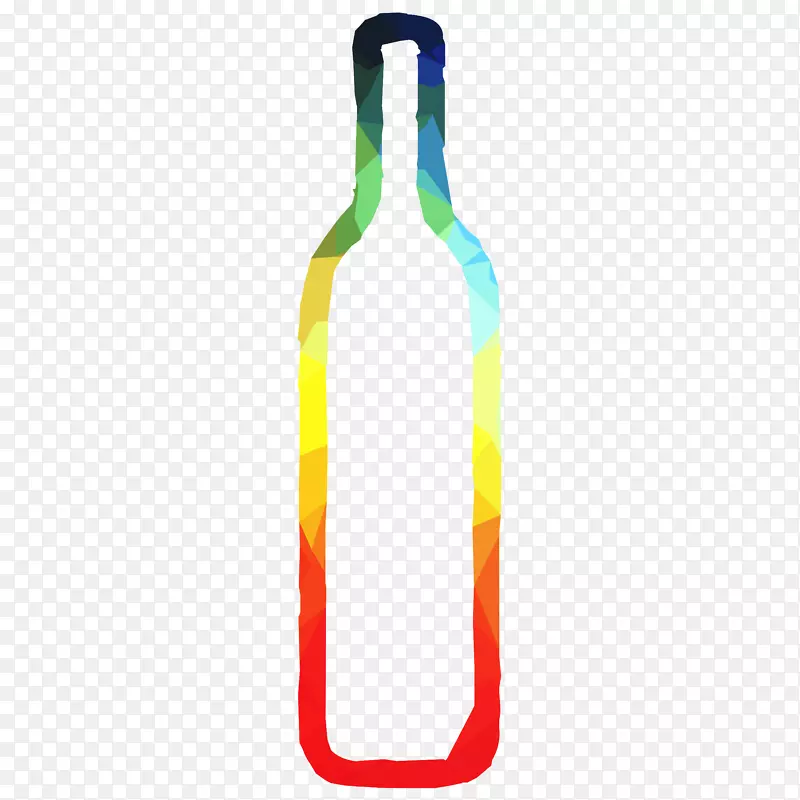 水瓶，玻璃瓶，黄色