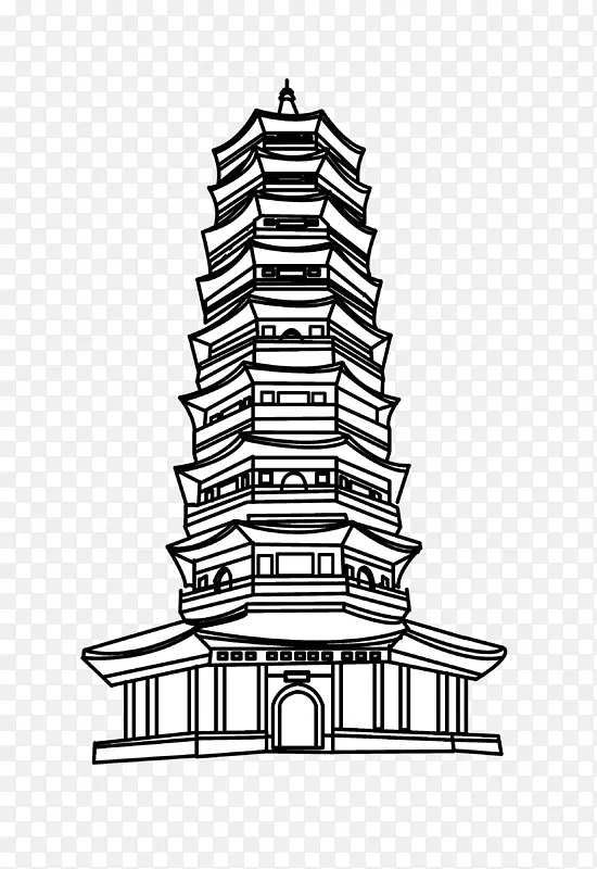 艾菲尔铁塔建筑标志松江广场塔