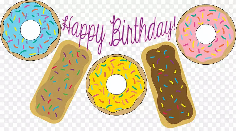甜甜圈，生日剪辑，艺术派对，咖啡和甜甜圈-生日