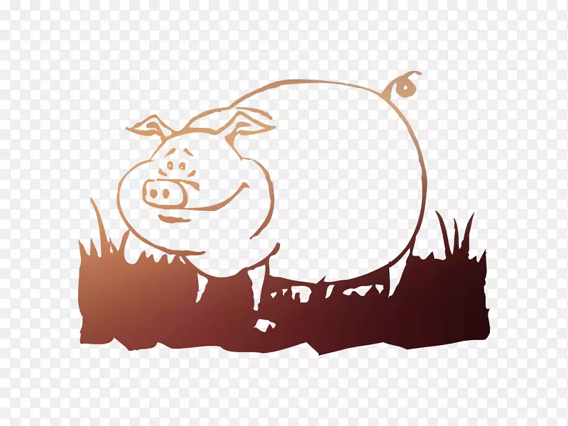 长袖T恤猪夹艺术插画