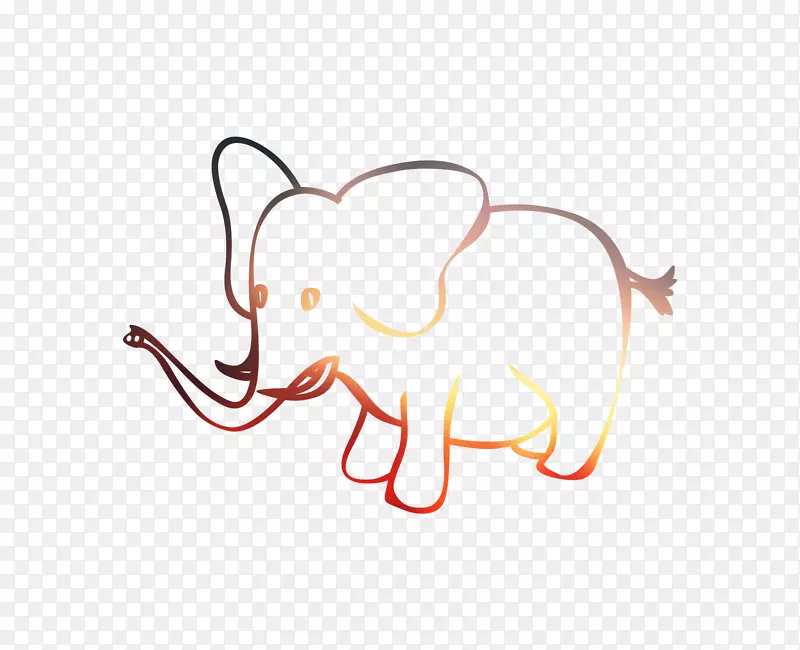 印度象非洲灌木象画动物