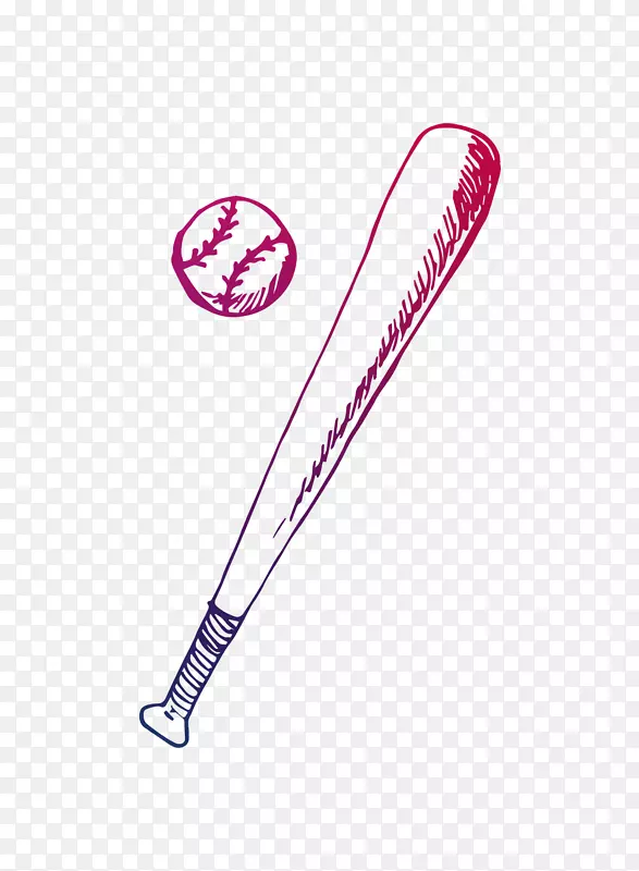 粉红m线球棒-m字型垒球