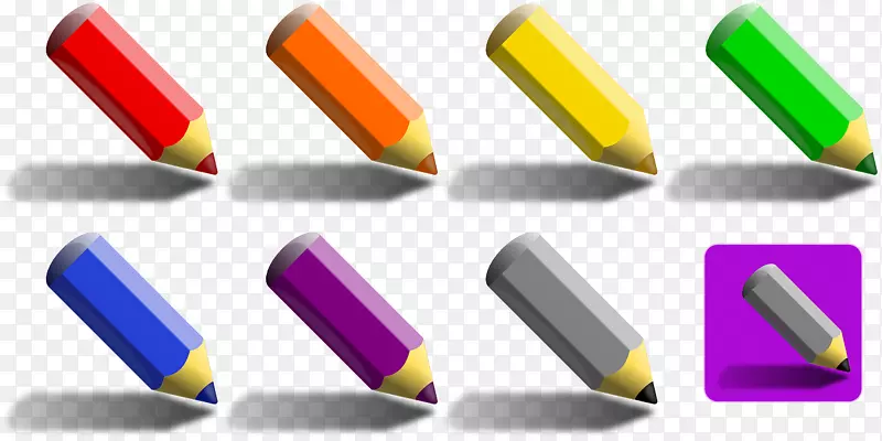 剪贴画彩色铅笔开敞式绘图.铅笔