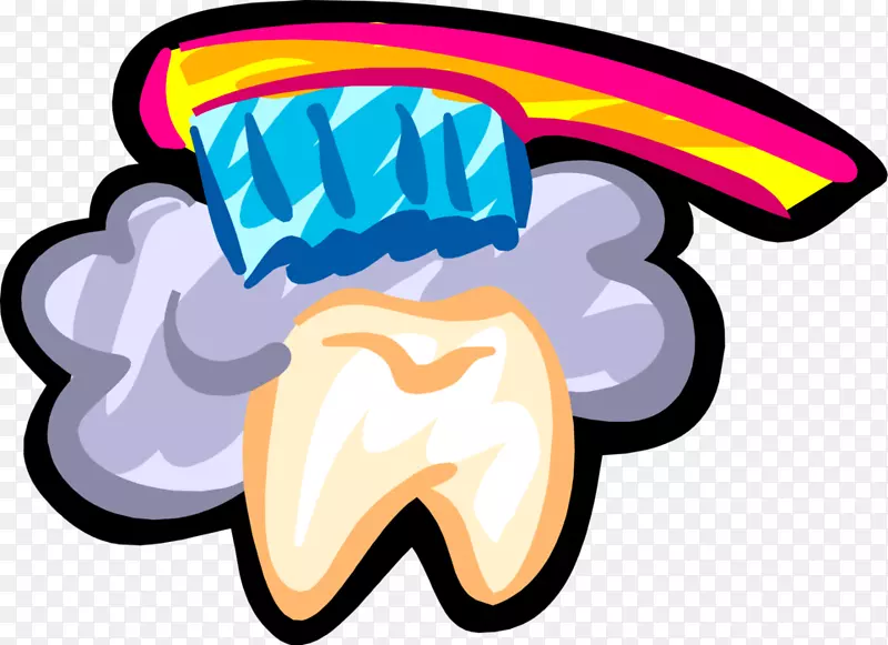 牙线牙刷卫生.牙垢标志