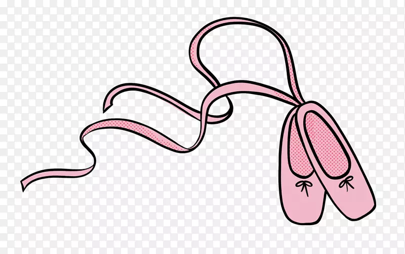 产品设计粉红m鼻夹艺术-芭蕾标志