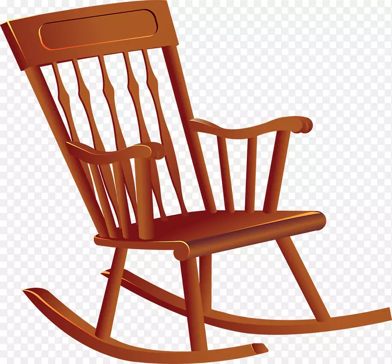 剪贴画摇椅桌插图-椅子