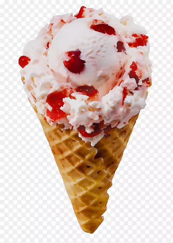 冰淇淋圆锥形华夫饼冰棒