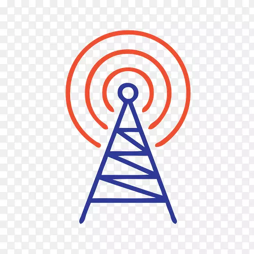 电信塔绘图无线电广播着色本图像无线电