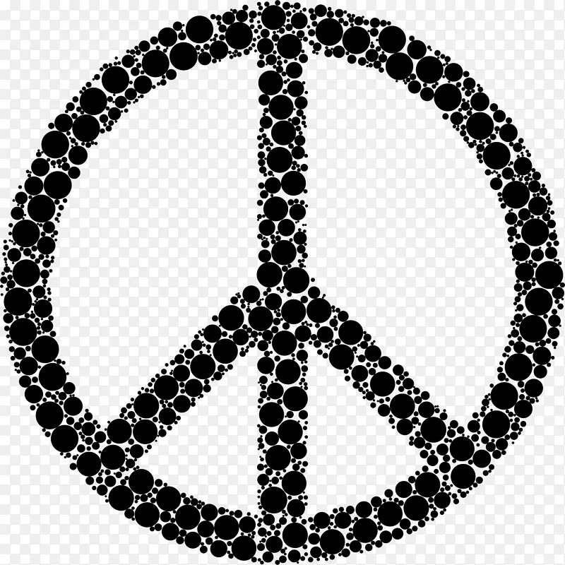 和平符号象征着嬉皮士的和平与爱