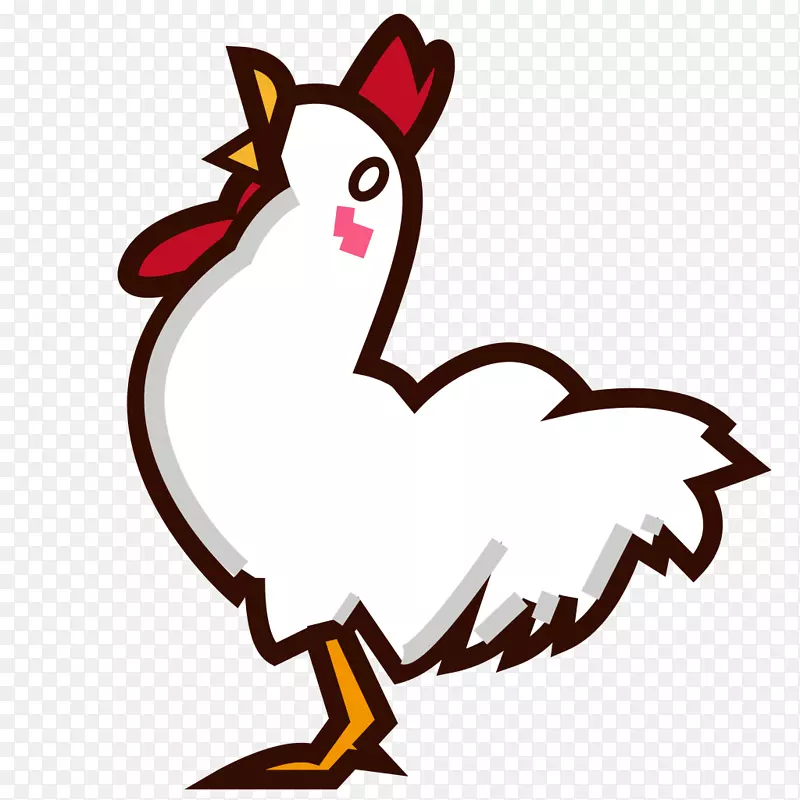 公鸡夹艺术卡通喙-豌豆符号
