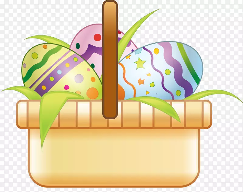 复活节兔子篮子复活节彩蛋图片-复活节