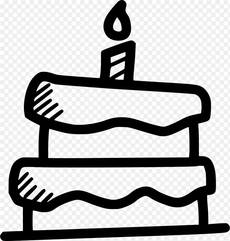 电脑图标剪贴画生日蛋糕面包店-生日