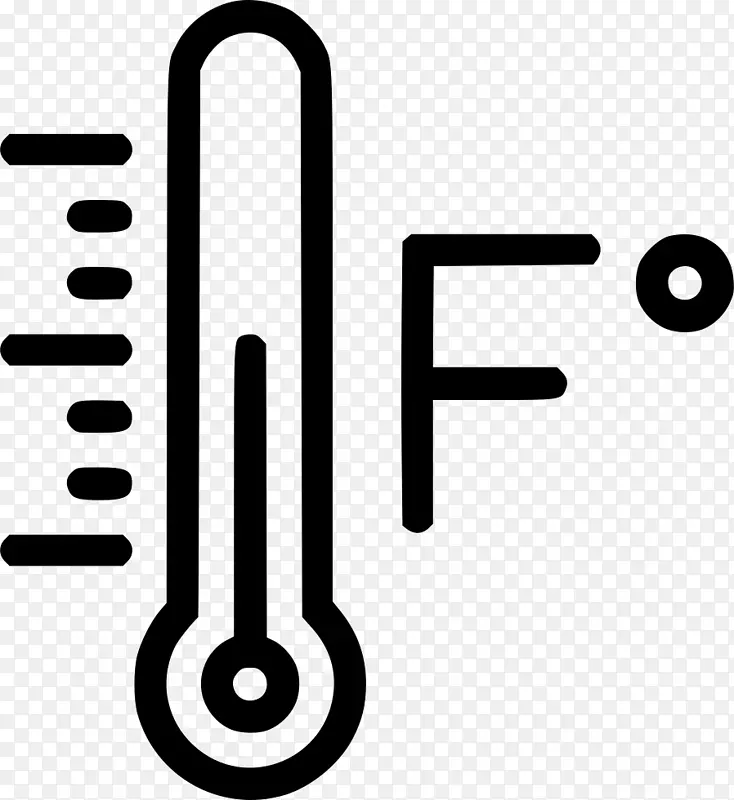 摄氏电脑图标温度计温度-摄氏图示