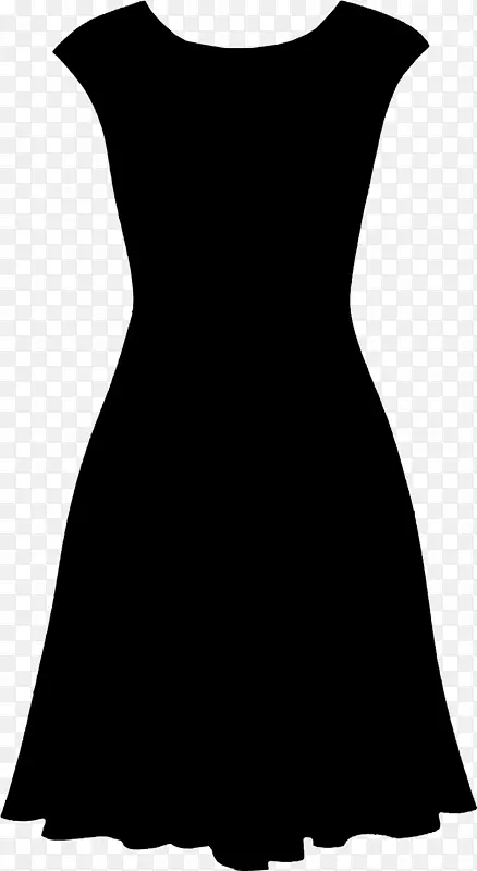 小黑裙袖颈轮廓